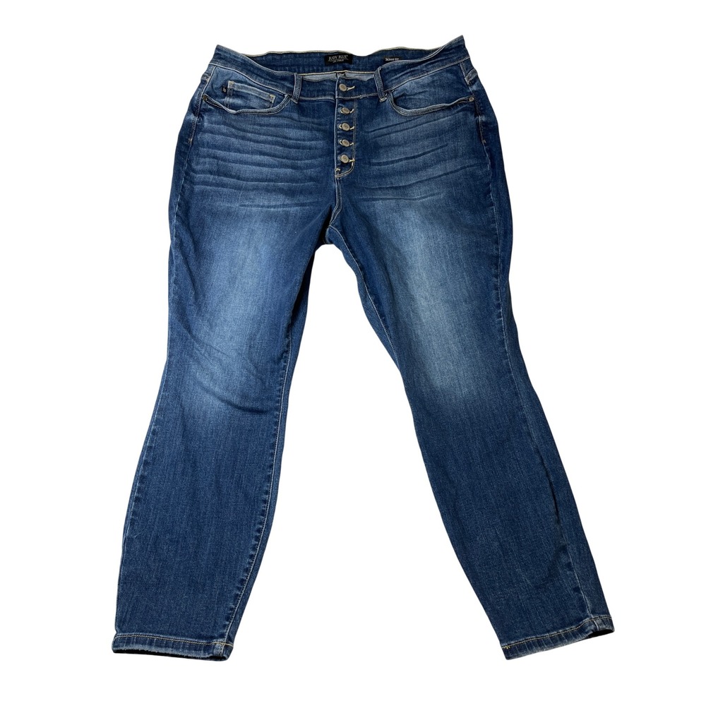 Judy Blue Skinny Fit Jeans Womens 22W Medium Wash Button Fly Denim Preloved‎